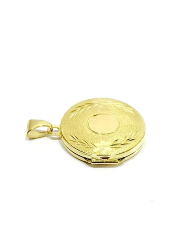 Pendentif Pendentif porte-photo rond en or jaune 18 carats 58 Facettes