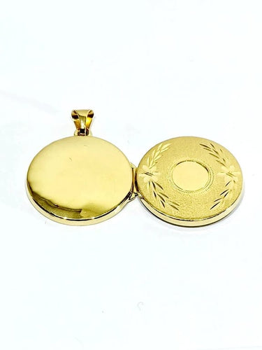 Pendentif Pendentif porte-photo rond en or jaune 18 carats 58 Facettes