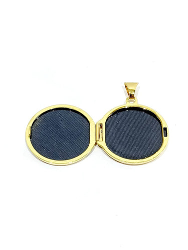 Pendentif Pendentif porte-photo rond en or jaune 18 carats 58 Facettes