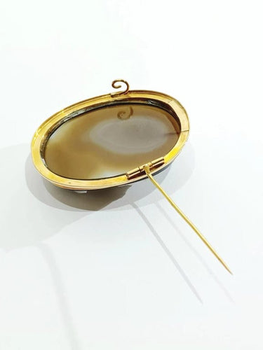 Broche Broche camée en or rose et agate 58 Facettes