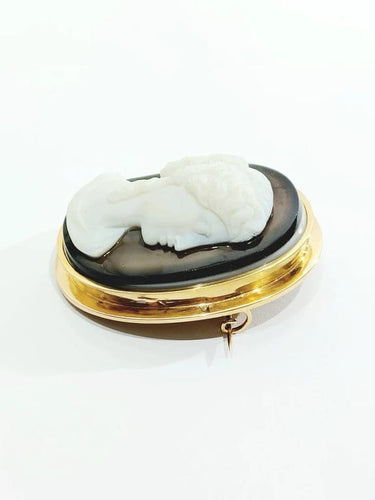 Broche Broche camée en or rose et agate 58 Facettes