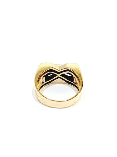 Bague 52.5 Bague nœud papillon en or rose 18 carats et diamant 58 Facettes