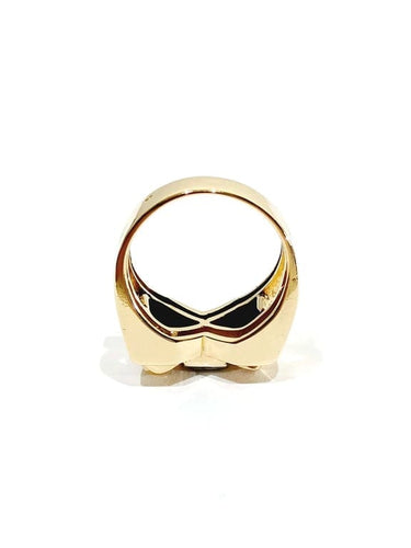 Bague 52.5 Bague nœud papillon en or rose 18 carats et diamant 58 Facettes