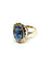 Bague 59 Bague camée bleu en or jaune 18 carats 58 Facettes