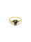 Bague 54 Bague en or jaune 18 carats avec saphir et diamants 58 Facettes