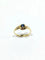 Bague 54 Bague en or jaune 18 carats avec saphir et diamants 58 Facettes