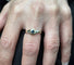 Bague 54 Bague en or jaune 18 carats avec saphir et diamants 58 Facettes