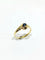 Bague 54 Bague en or jaune 18 carats avec saphir et diamants 58 Facettes