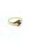 Bague 54 Bague en or jaune 18 carats avec saphir et diamants 58 Facettes