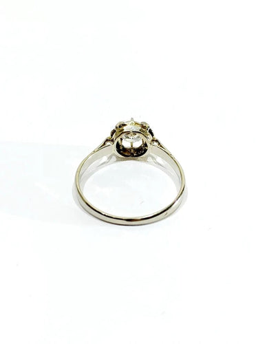 Bague 53 Bague solitaire en or blanc et diamant 0,45 ct 58 Facettes