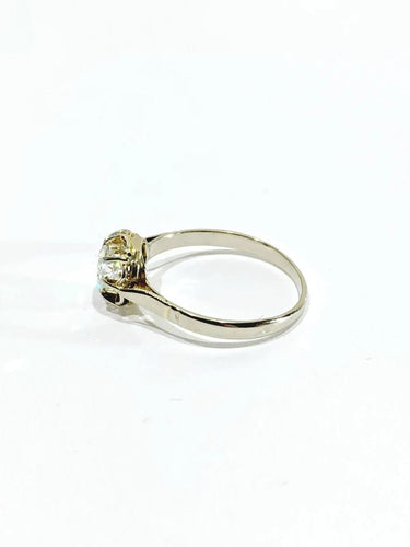 Bague 53 Bague solitaire en or blanc et diamant 0,45 ct 58 Facettes