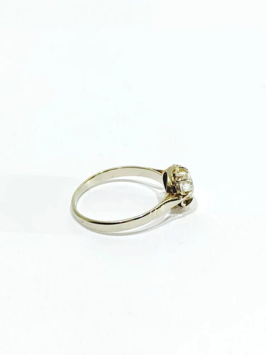Bague 53 Bague solitaire en or blanc avec diamant 0,45 ct 58 Facettes