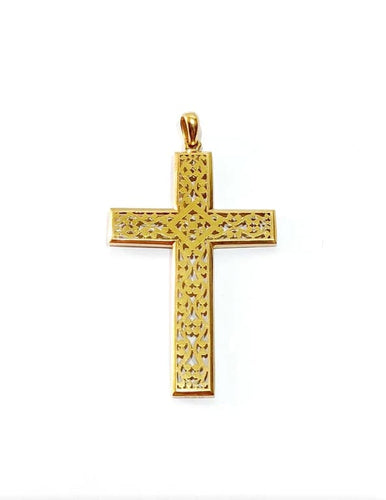 Pendentif Pendentif croix ajourée en or 18 carats 58 Facettes