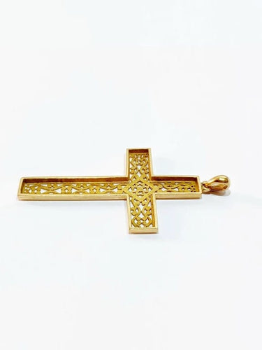 Pendentif Pendentif croix ajourée en or 18 carats 58 Facettes