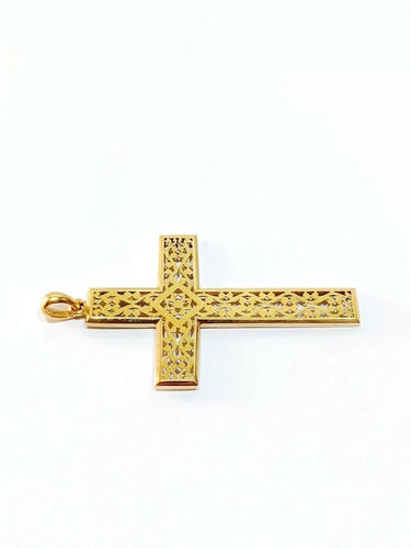 Pendentif Pendentif croix ajourée en or 18 carats 58 Facettes
