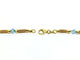 Collier Collier en or jaune 18 carats et perles de verre bleues 58 Facettes