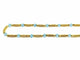 Collier Collier en or jaune 18 carats et perles de verre bleues 58 Facettes