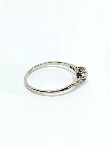 Bague 62.5 Solitaire - Bague en platine et diamants taille ancienne 58 Facettes