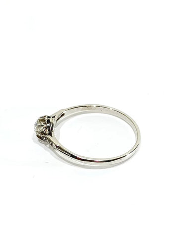 Bague 62.5 Solitaire - Bague en platine et diamants taille ancienne 58 Facettes