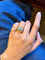 Bague 50.5 Bague dôme en or jaune 18 carats, platine et diamants 58 Facettes 13