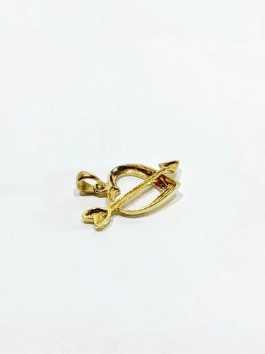 Pendentif Pendentif cœur en or jaune et blanc 18 carats 58 Facettes