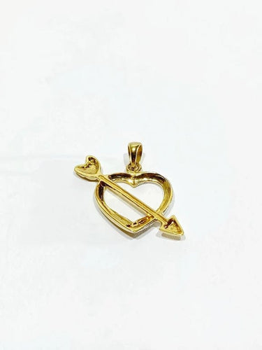 Pendentif Pendentif cœur en or jaune et blanc 18 carats 58 Facettes
