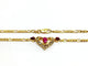 Collier Collier cœur en or 18 carats avec rubis et diamants 58 Facettes