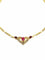 Collier Collier cœur en or 18 carats avec rubis et diamants 58 Facettes