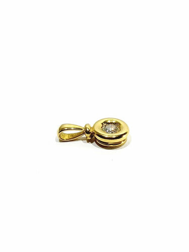 Pendentif Pendentif en or jaune 18 carats et diamant taille brillant 58 Facettes