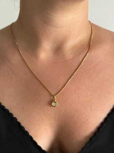 Pendentif Pendentif en or jaune 18 carats et diamant taille brillant 58 Facettes
