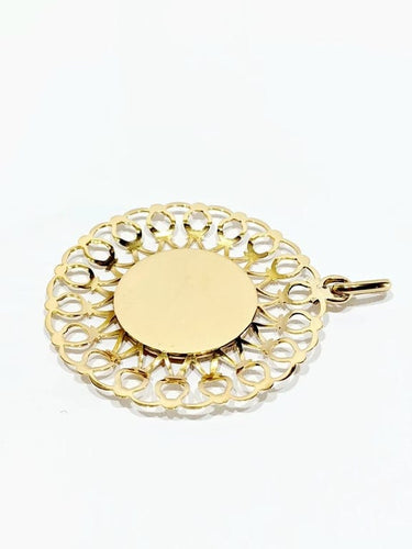 Pendentif Médaille Vierge - Pendentif en or jaune 18 carats 58 Facettes