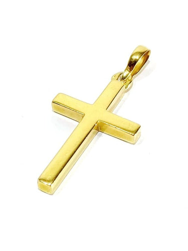 Pendentif Pendentif croix en or jaune 18 carats 58 Facettes