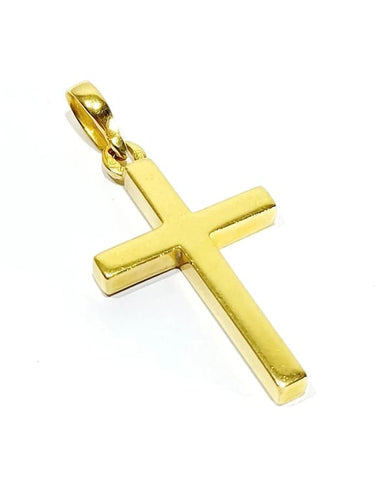 Pendentif Pendentif croix en or jaune 18 carats 58 Facettes