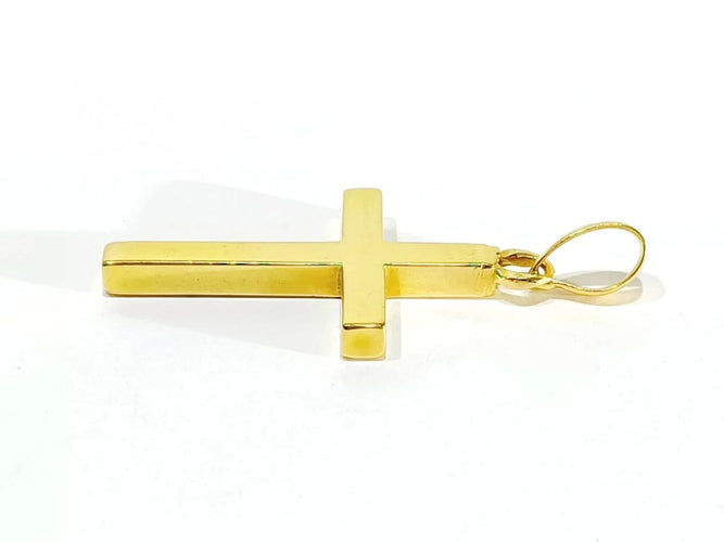 Pendentif Pendentif croix en or jaune 18 carats 58 Facettes