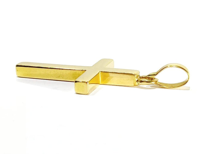 Pendentif Pendentif croix en or jaune 18 carats 58 Facettes