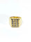 Bague 52.5 Bague chevalière en or jaune 18 carats et diamants 58 Facettes