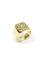 Bague 52.5 Bague chevalière en or jaune 18 carats et diamants 58 Facettes