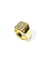 Bague 52.5 Bague chevalière en or jaune 18 carats et diamants 58 Facettes