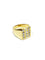 Bague 52.5 Bague chevalière en or jaune 18 carats et diamants 58 Facettes