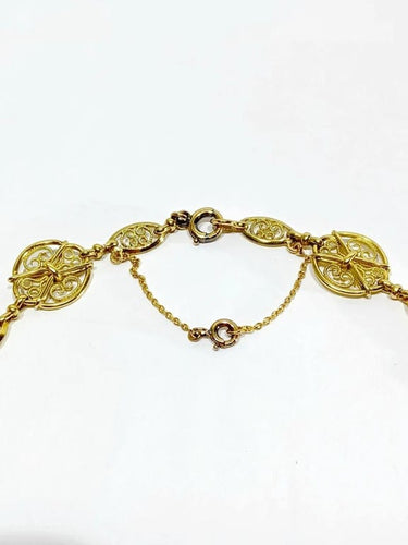 Collier Collier Art déco en or jaune 18 carats 58 Facettes