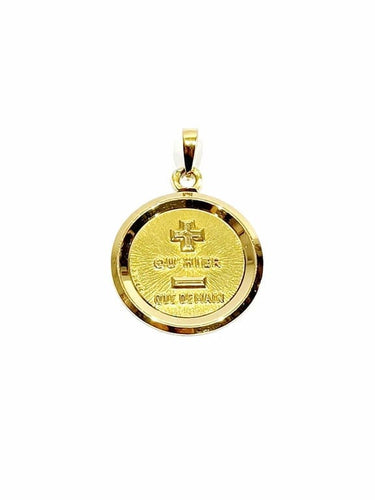 Pendentif Augis - Médaille d’amour en or jaune 18 carats 58 Facettes