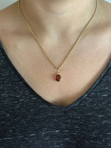 Pendentif Pendentif en or jaune 18 carats et citrine 58 Facettes