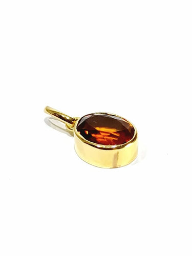 Pendentif Pendentif en or jaune 18 carats et citrine 58 Facettes
