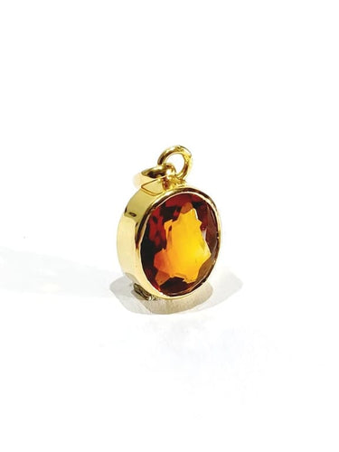 Pendentif Pendentif en or jaune 18 carats et citrine 58 Facettes