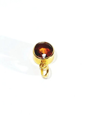Pendentif Pendentif en or jaune 18 carats et citrine 58 Facettes