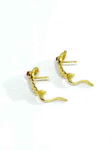 Boucles d'oreilles Boucles d’oreilles - Rubis et diamants en or jaune 18 carats 58 Facettes