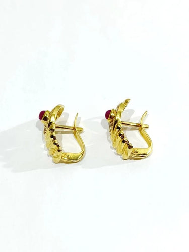 Boucles d'oreilles Boucles d’oreilles - Rubis et diamants en or jaune 18 carats 58 Facettes