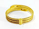 Bracelet Bracelet serpent rigide en or jaune 18 carats et rubis 58 Facettes