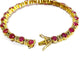 Bracelet Bracelet en or jaune 18 carats avec diamants et rubis 58 Facettes