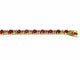 Bracelet Bracelet en or jaune 18 carats avec diamants et rubis 58 Facettes